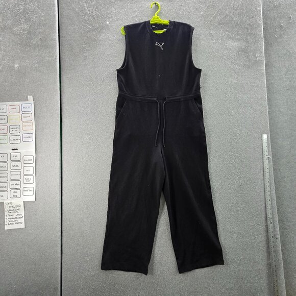 Puma Women Jumpsuit L Black Sleeveless - Picture 1 of 15